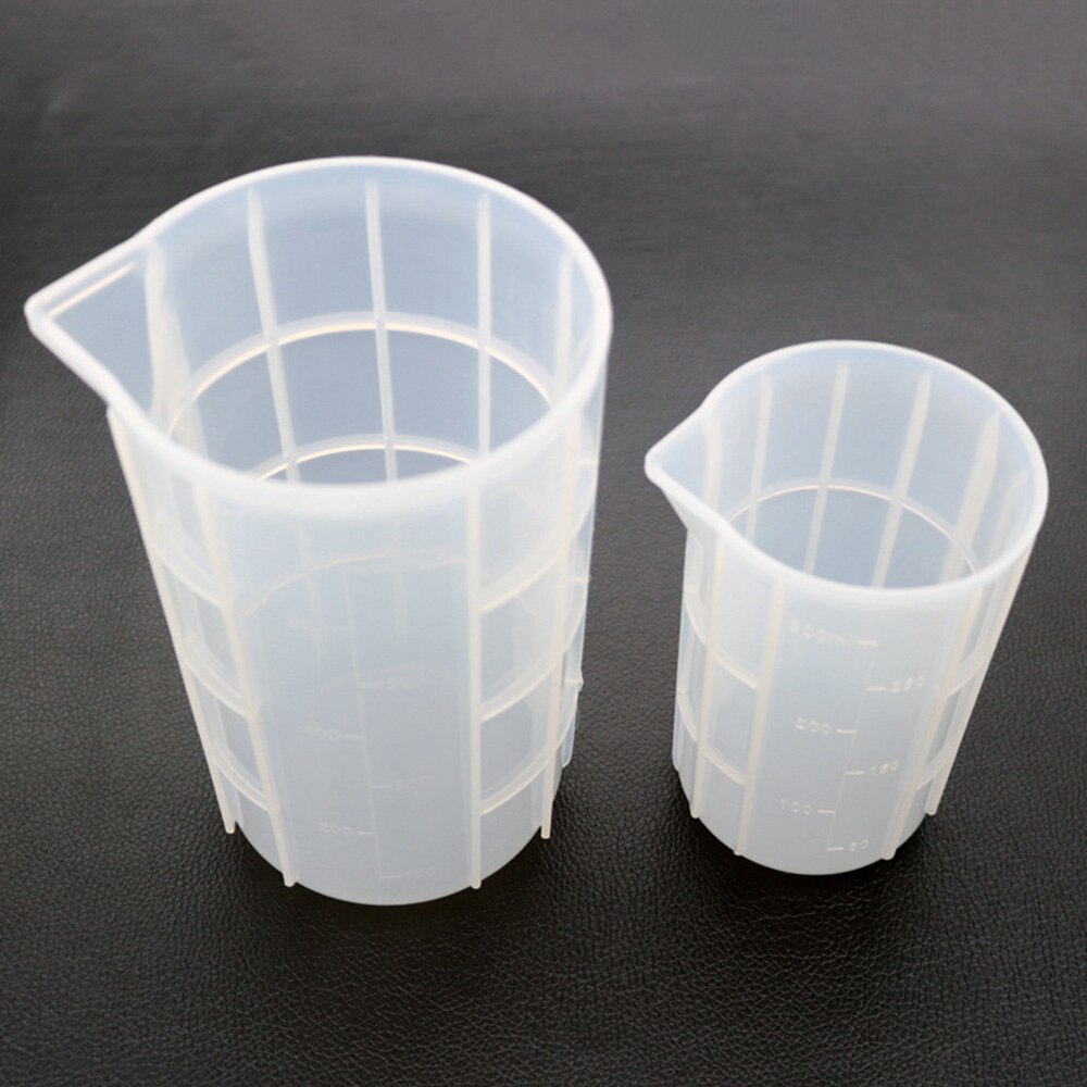 Crystal Epoxy Silicone Measuring Cup DIY Handmade Tool With Scale Non-stick Adjusting Mixing Cups