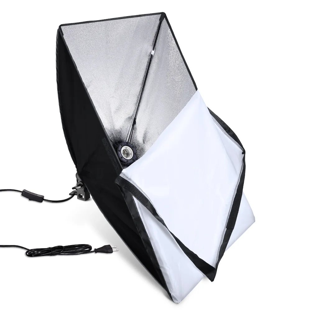 Kit di illuminazione Softbox per fotografia professionale 50x70CM Sistema di illuminazione continua Soft Box Attrezzatura per studio fotografico per principianti: Beige