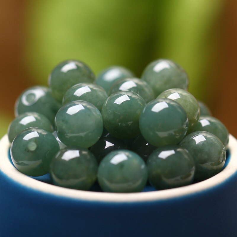 10pc naturlige youqing smaragd perler armbånd vedhæng diy tilbehør armbånd charme smykker håndskåret held amulet