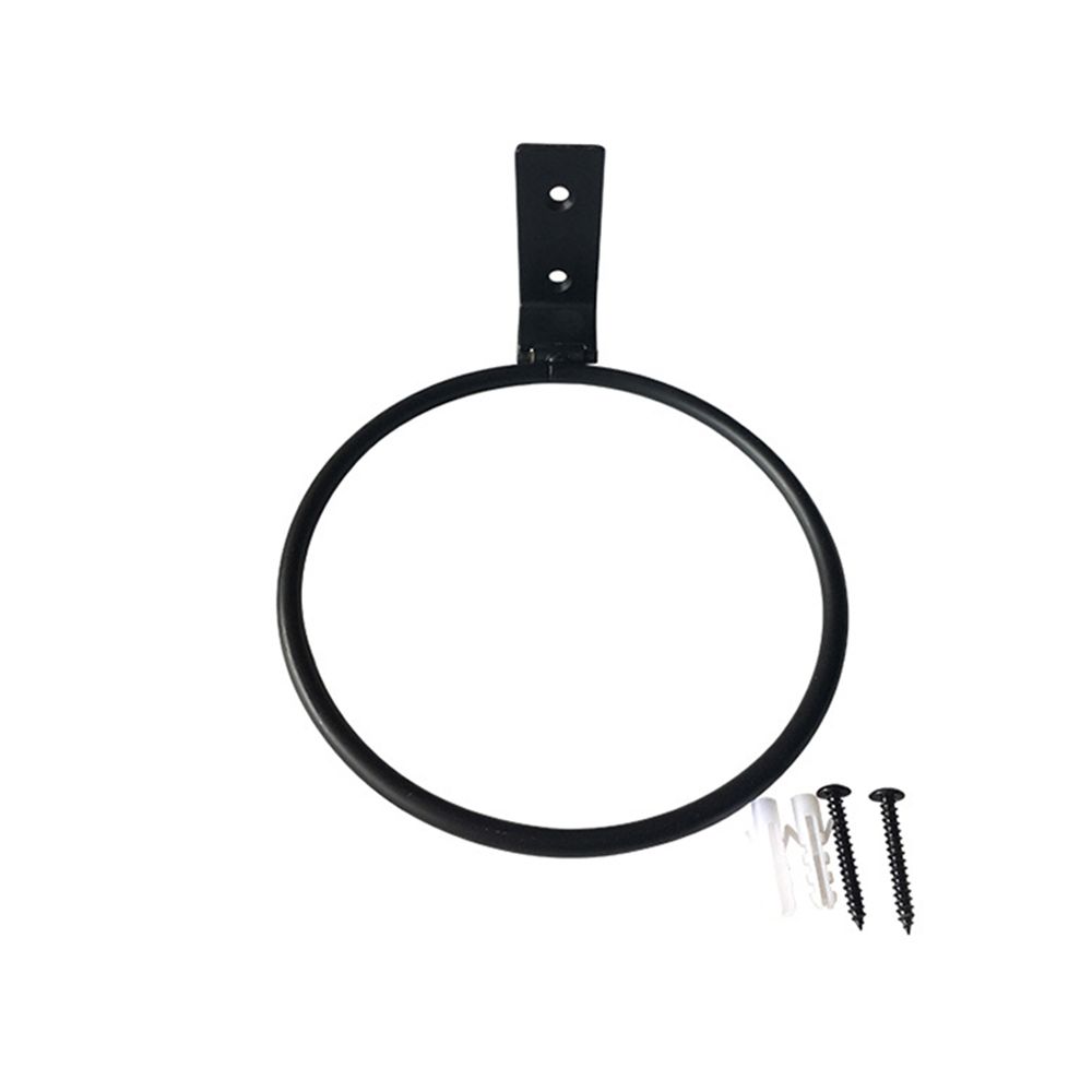 Metal Flower Pot Holder Ring Railing Wall Mounting Planter Pot Stand Stylish Sturdy Planter Rack For Office Outdoor Decor: Light Grey