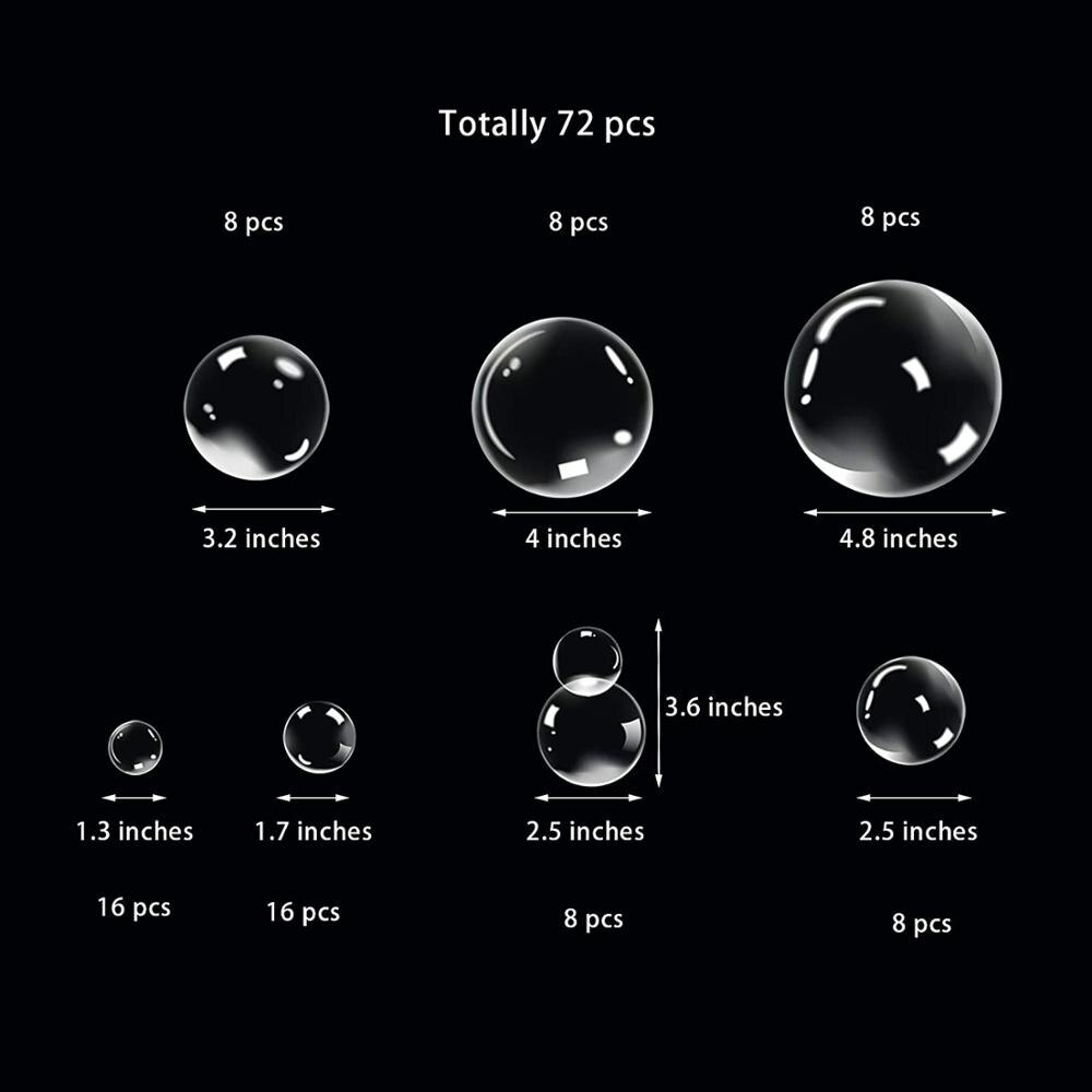 72Pcs Pvc Blauwe Bellen Cirkel Diy Wall Art Kids Badkamer Washroom Douche Tegel Verwijderbare Thuis Sticker Muurschildering Decoratieve Stickers: White