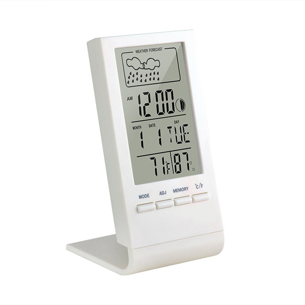 CX-220 Mini Digital Thermometer Hygrometer Indoor Temperature Humidity Meter Gauge Clock Weather Station Forecast Max Min Value