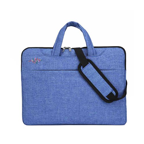 A4 Document Bag Multi-functional Men's And Women Briefcases Laptop Notebook Pens Computer Pouch Folder Office School Supplies: Blue Bag