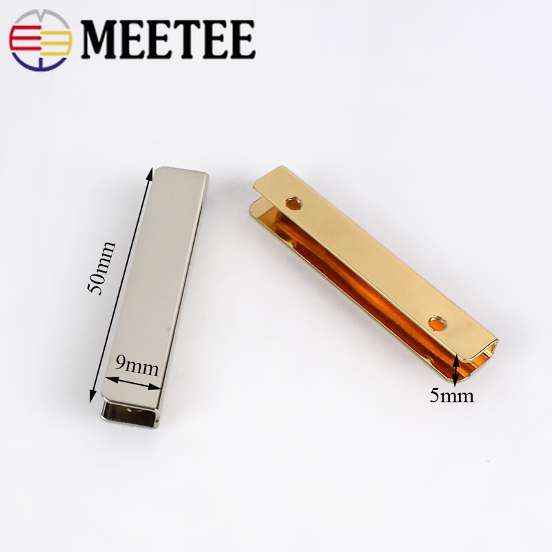 Meetee 5/10 stuks 5cm tas hoekschroeven clip randen beschermer metalen gesp tas portemonnee decoratie hoeken diy leer ambachten accessoire