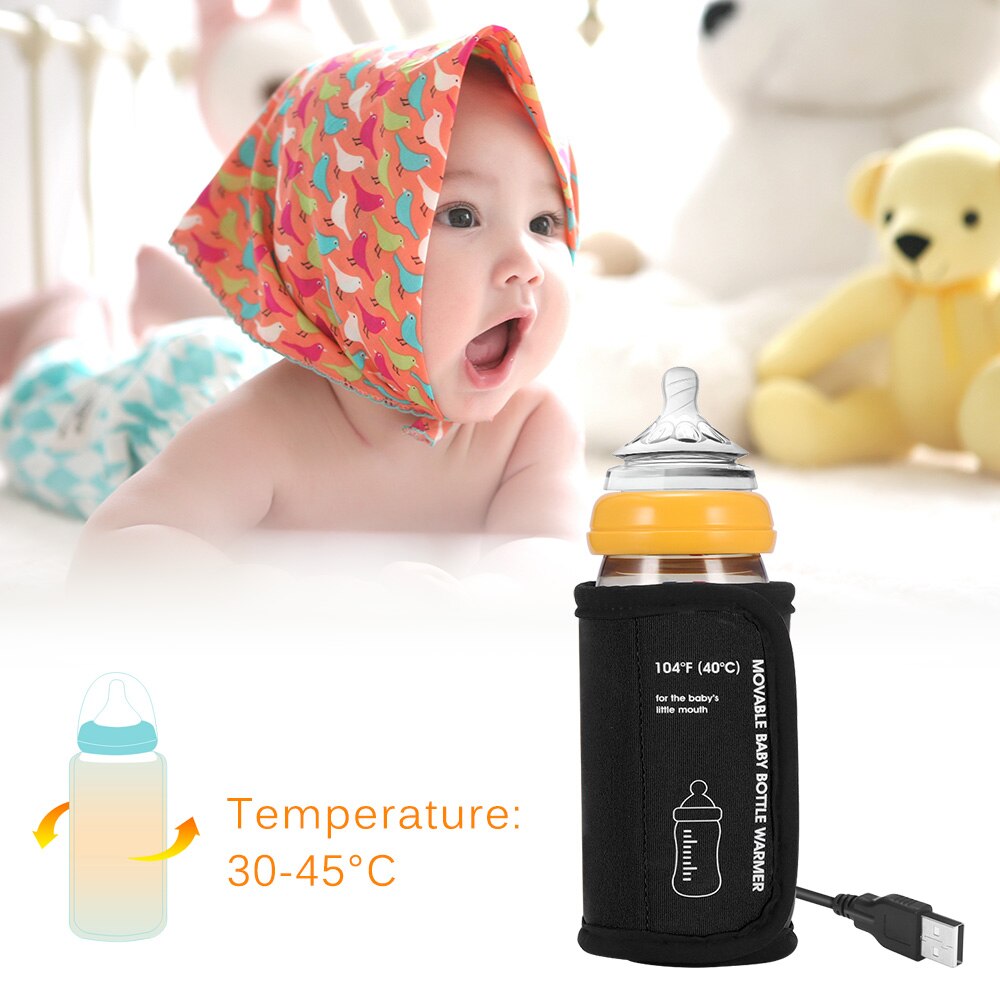 Calentador móvil para biberones, bolsa térmica portátil para biberones de bebé, temperatura constante al aire libre, USB, para coche
