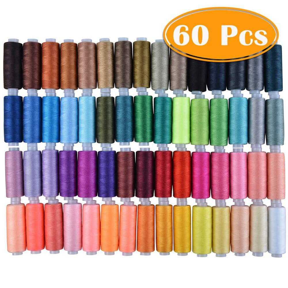 60 Color 250 Yard Sewing Thread Polyester Thread Set Strong And Durable Sewing Threads For Hand Machines: Default Title