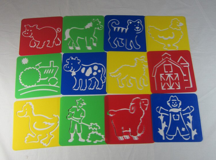 Pintura de aprendizagem caderno padrão dos desenhos animados régua gráfico desenho ferramenta placa plástico unisex oferta especial 2021