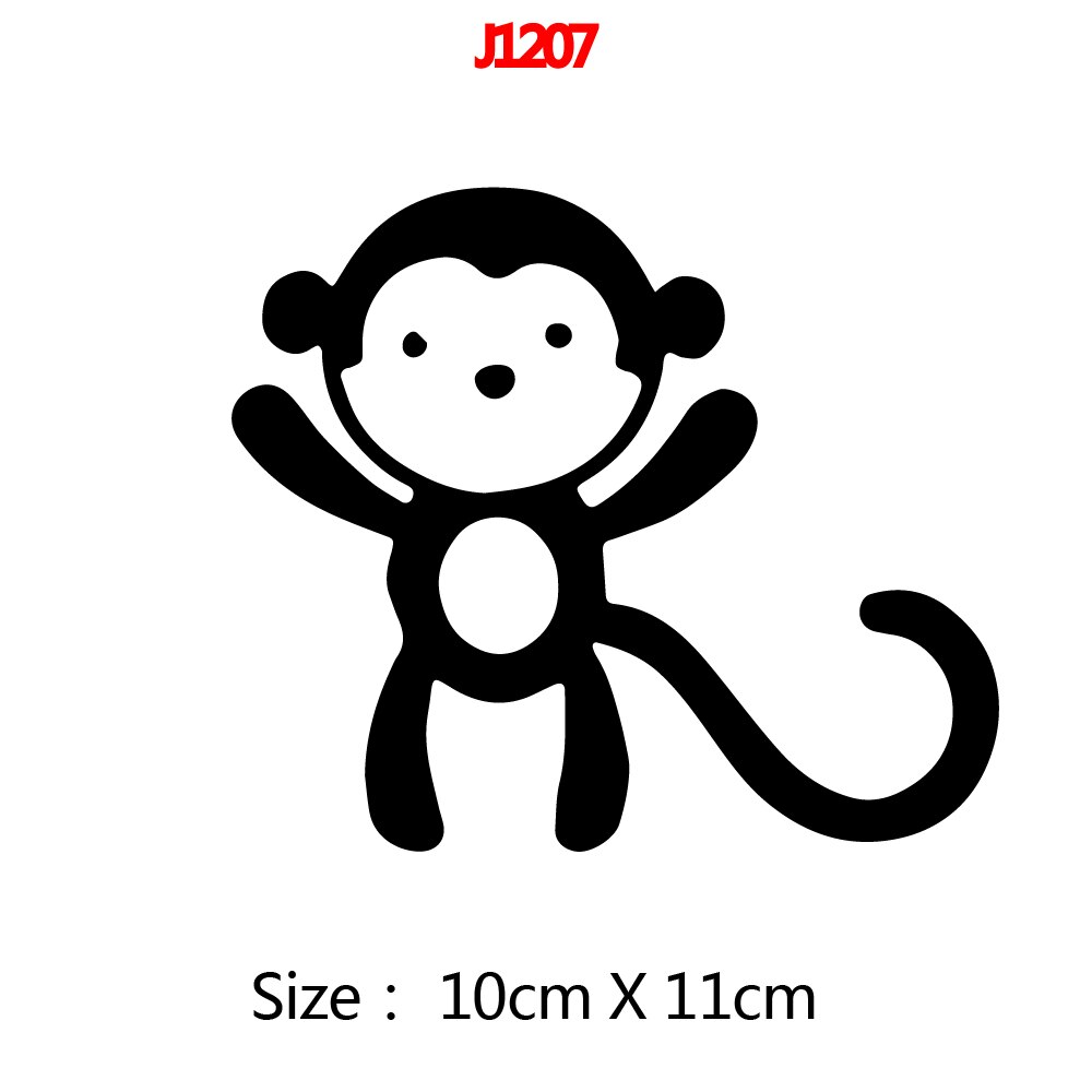 Cartoon monkey Self Adhesive Vinyl Wallpaper Stick Pattern Mural Art Wall Art Decal