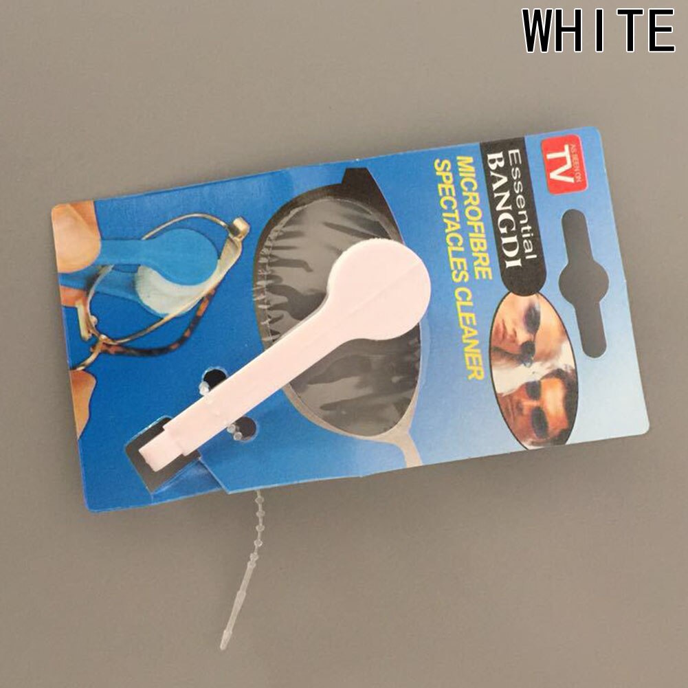 Multifunctionele Multicolor Draagbare Bril Vegen Bril Reinigen Glazen Ruitenwisser Doek Schoon Vegen Gereedschap 1 pc: WHITE