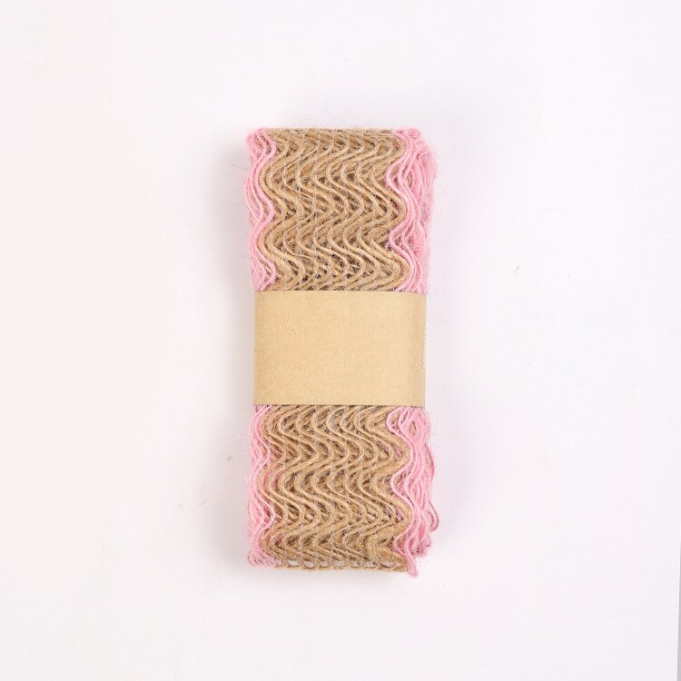 Cinta tejida de Yute Natural para envolver de boda, cinta de arpillera de cáñamo, manualidades DIY, suministros para fiestas, decoración del Festival, 2 metros por rollo: Style22 (Width 4cm)