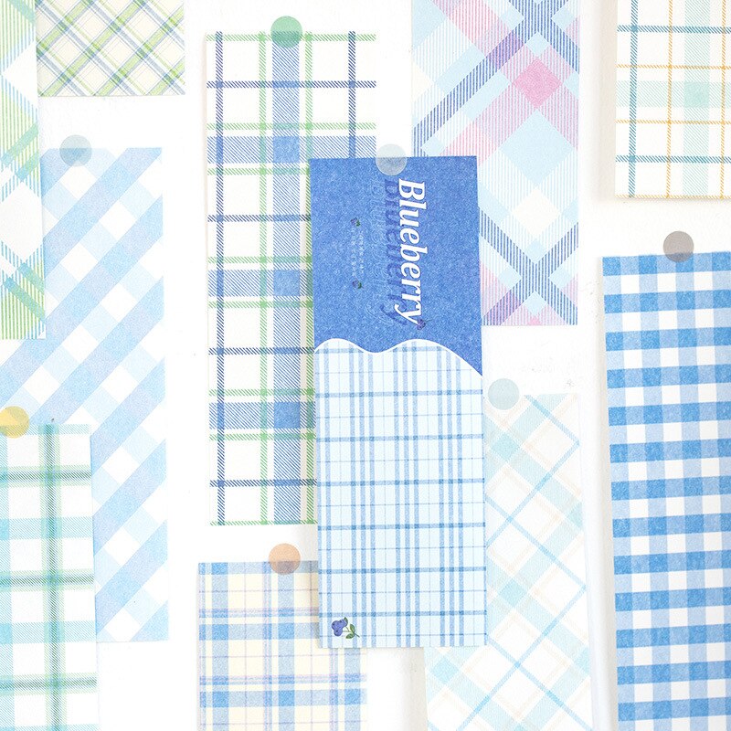 200 Pcs Grid Pattern Diy Scrapbook Paper Supplies Aesthetic Paper Supplies Decorative Paper Material For Craft Diy Journal Photo