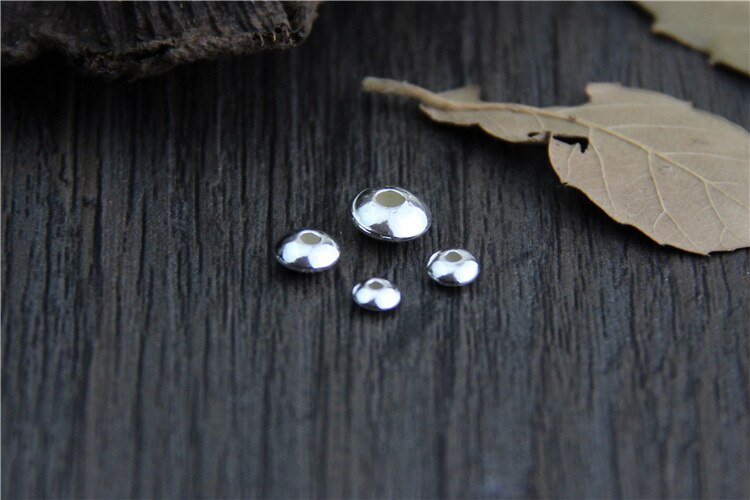 5pcs 925 Sterling Silver Oval Space Loose Beads 4mm 5mm 6mm 7mm Handmade Fine Bracelets Charm Metal Beads DIY Jewelry Making