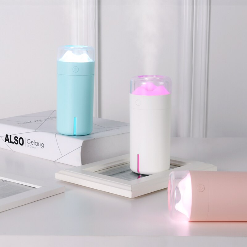 Ambientador para el coche, Humidificador Dashan, USB, Mini difusor ultrasónico de aceites esenciales, vaporizador purificador de aire para la oficina con luz LED nocturna