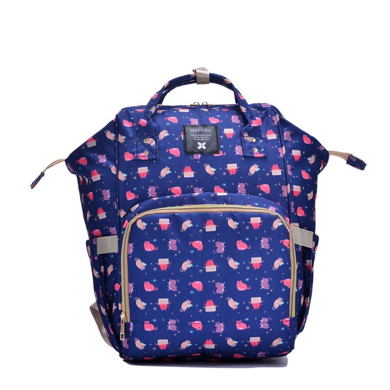 Baby Diaper Bag Mummy Wet Bag Backpack Large Capacity Black Purple Nappy Changing Bags Waterproof Stroller Bag For Baby Care: S