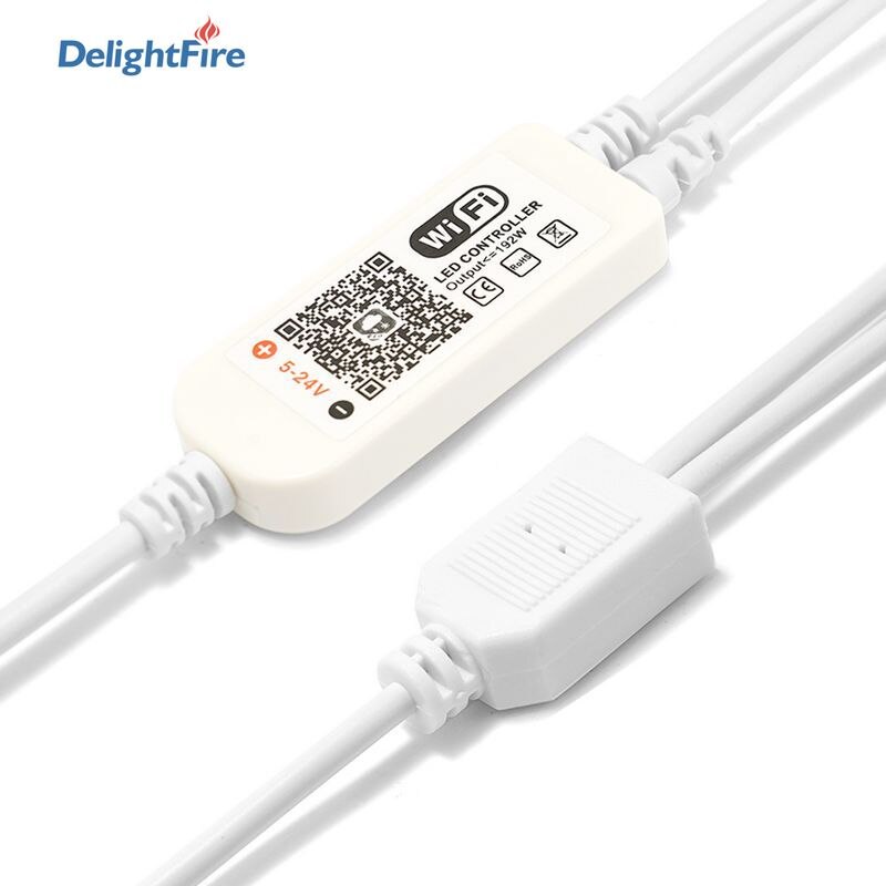 Wifi kontroller kontroll 2 utgang bærer kontroller  dc 5v 24v kontroller 22/24 nøkler ir fjernkontroll til 5050 2835 rgb ledet stripe belysning