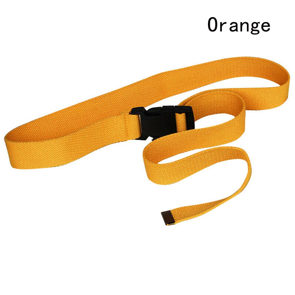 Sort nylon lærredbælte til kvinder afslappede kvindelige taljebælter med plastspænde harajuku ensfarvede bælter: Orange