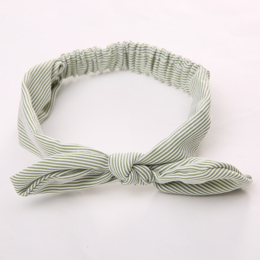 Konijnenoren hoofdband peuter baby kinderen meisjes bloemen haarband accessoires: Lichtgroen