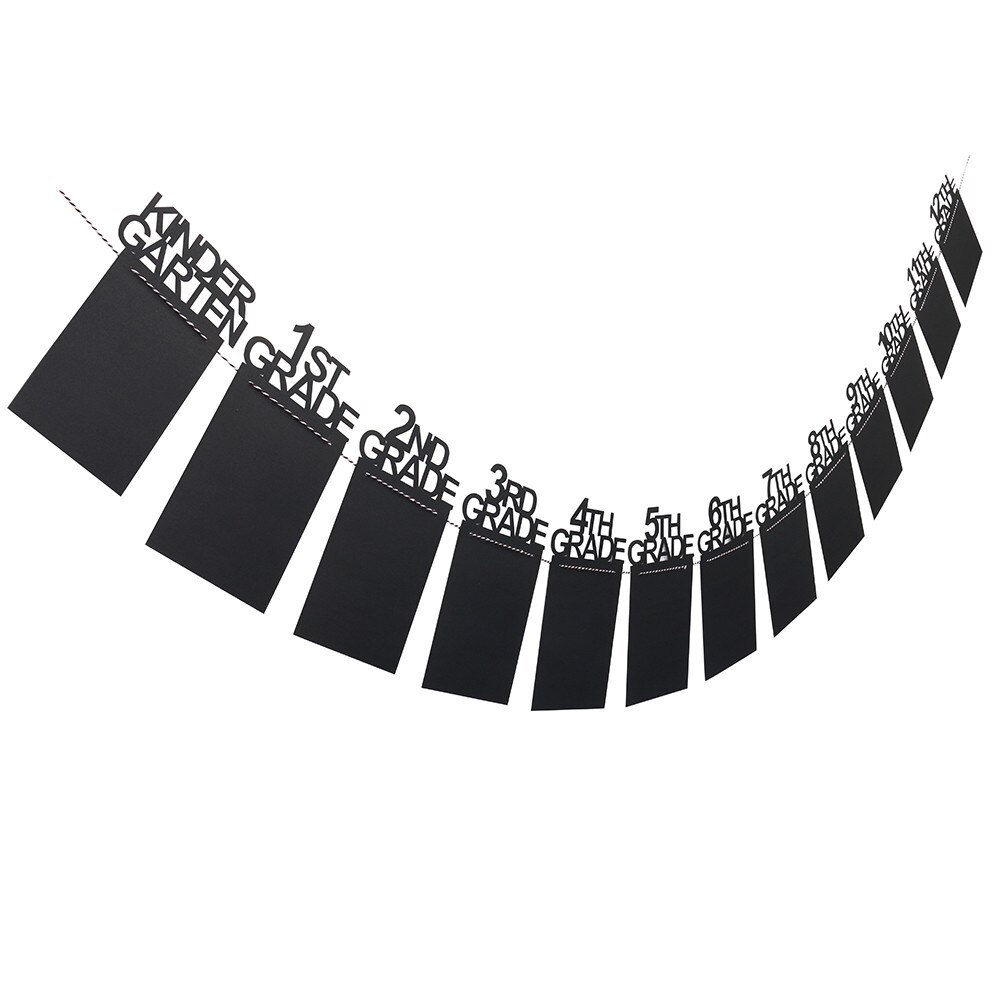 1pc Child Graduation Decorations kindergarten-12 Grade Photo Banner Wall
