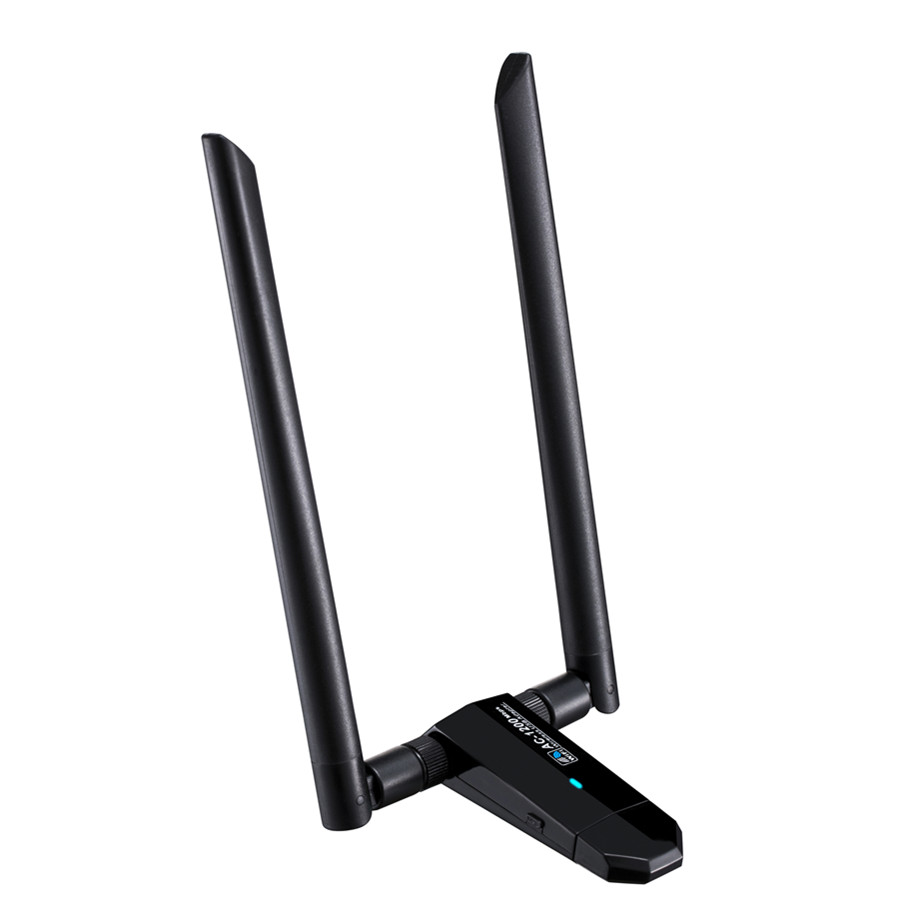 Grwibeou placa de rede sem fio 1200mbps de longo alcance ac1200 banda dupla 2.4g + 5g sem fio usb 3.0 wi-fi adaptador 802.11ac antenas wi-fi