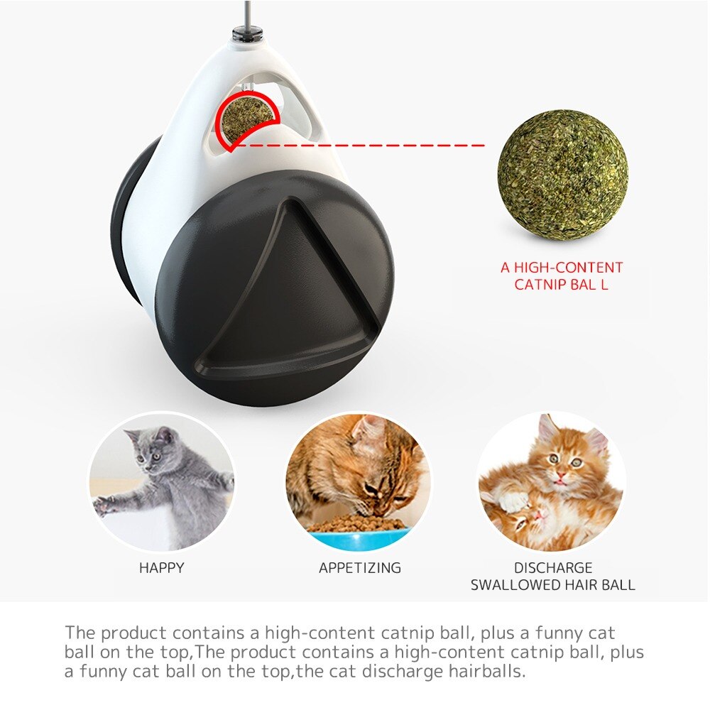 Juguete para gatos con luz Led recargable por USB, bola autogiratoria de 360 grados para mascotas, juguetes interactivos inteligentes con activación por movimiento
