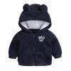 Cartoon Bear Warm Infant Baby Boys Girls Letter Print Coat Long Sleeve Hooded Toddler Kid Casual Winter Snowsuit Clothes: Blue / 18M