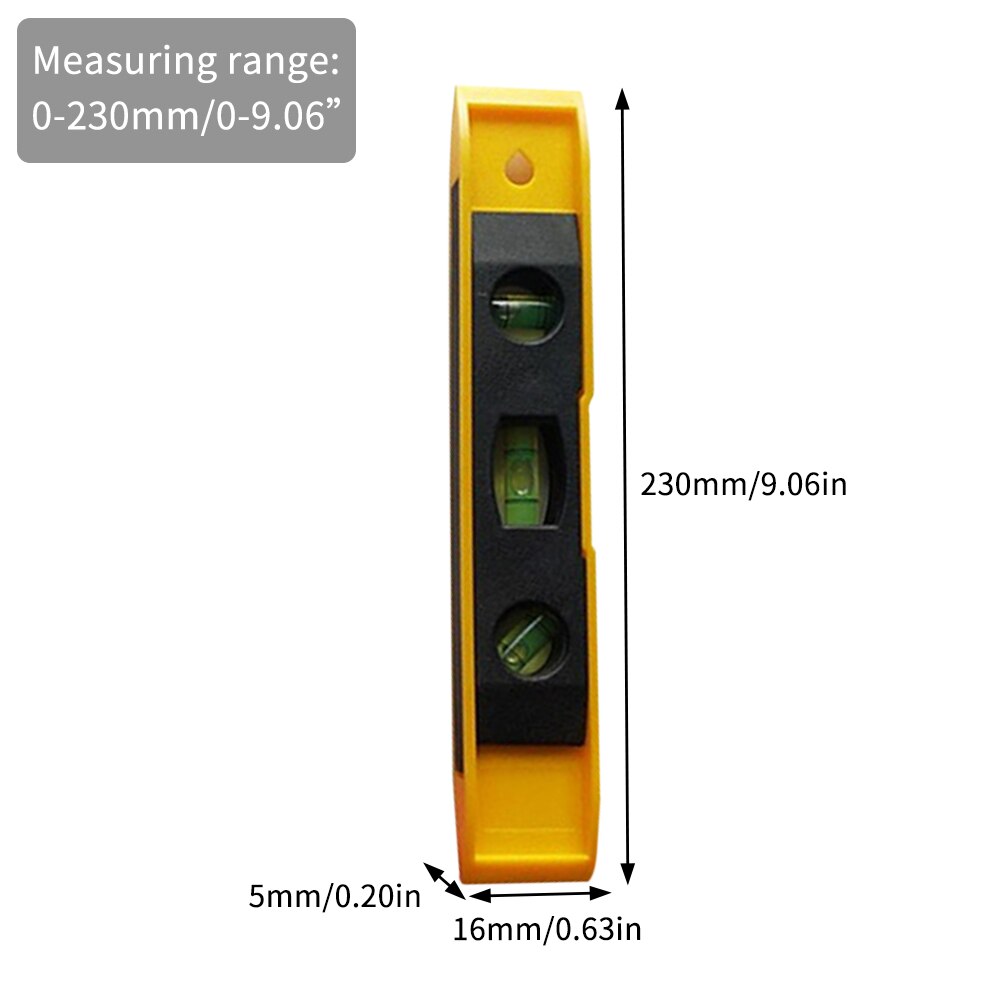 Bulles magnétiques de remplacement pour plombier, couleur aléatoire, outils de mesure en plastique, torpille Portable à domicile, niveau Vertical, 230mm