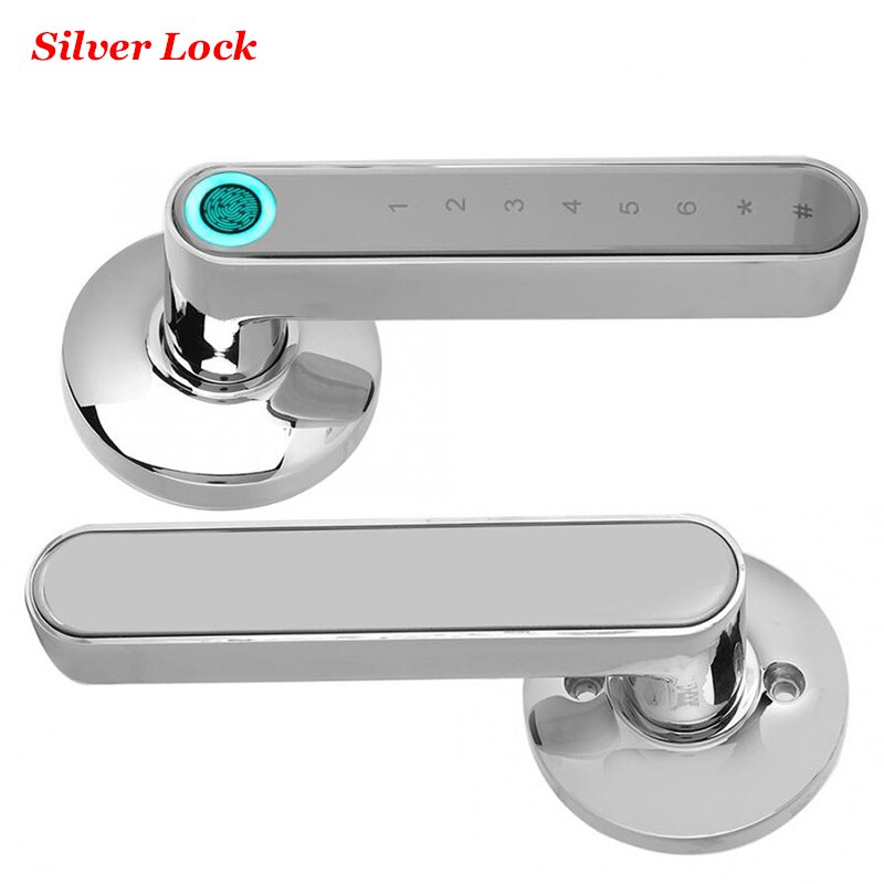 Smart Biometric fingerprint Door Lock Code Phone APP Bluetooth One time code Dynamic code Unlock log Wooden Door handle lock: Kit3