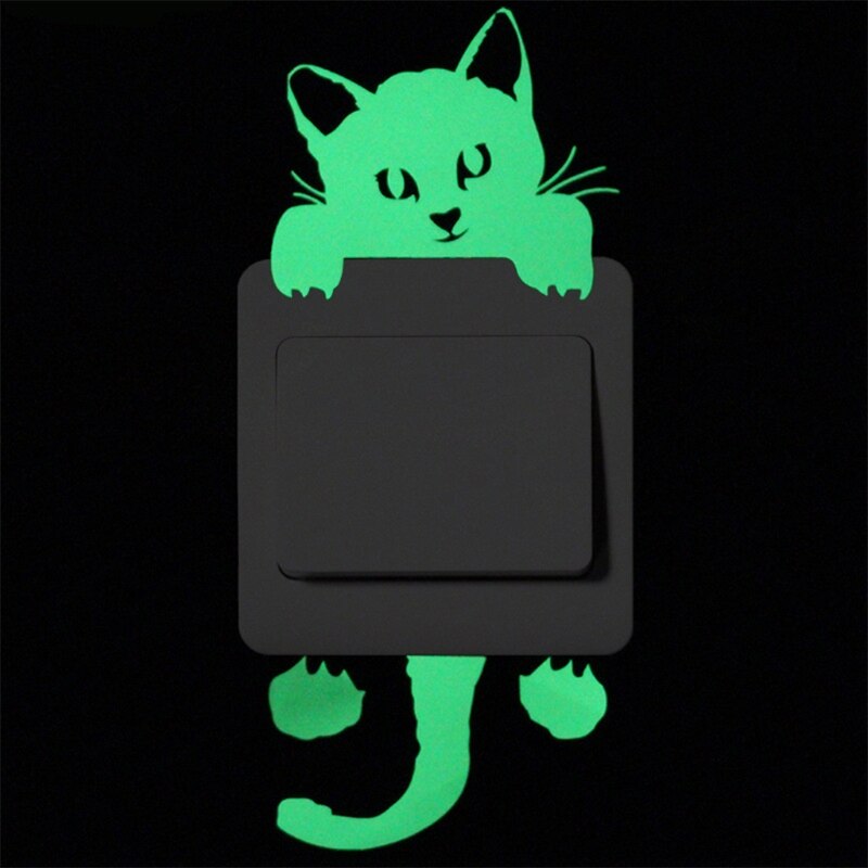 Een Pak Van 5 Stuks Luminous Light Switch Decals Glow In The Dark Muurstickers Stickers Decoratieve Kunst Plakken