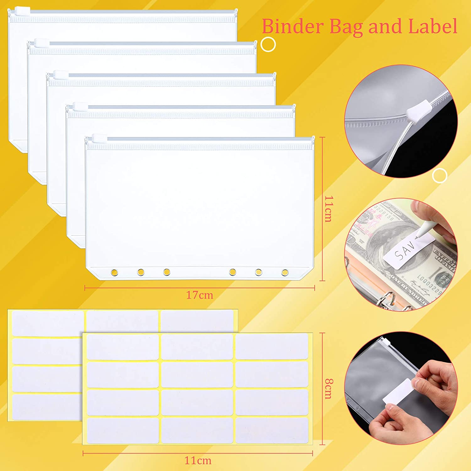 27 Stuks 6 Ringband A6 Planner Notebook Met 12 Stuks Binder Rits Zakken En Budget Lakens Voor Persoonlijke budget Planner