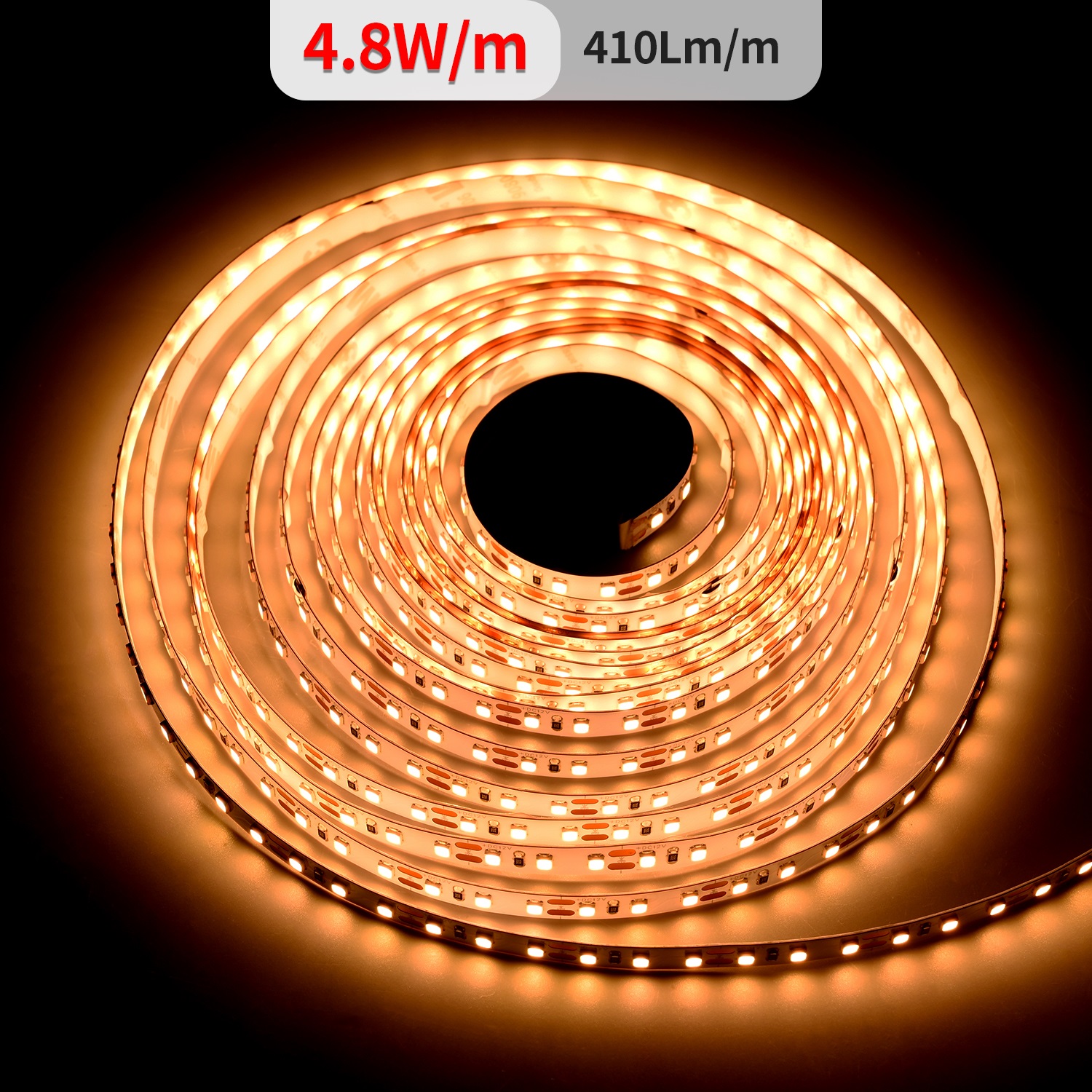 Tira de luces LED SMD2835 de 2700K, 120 LEDs/m, Flexible, regulable, 2835, cinta de iluminación LED cortable, listado por UL, DC12V, 5m para decoración del hogar: Azul