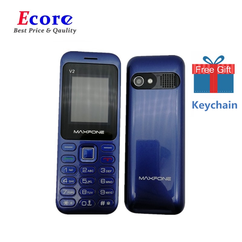 Push-knop Mobiele Telefoon Maxfone V2 1.77 inch Scherm 1200mAh Dual Sim Met Camera Bluethooth Flashligh FM Goedkope mobiele Telefoons