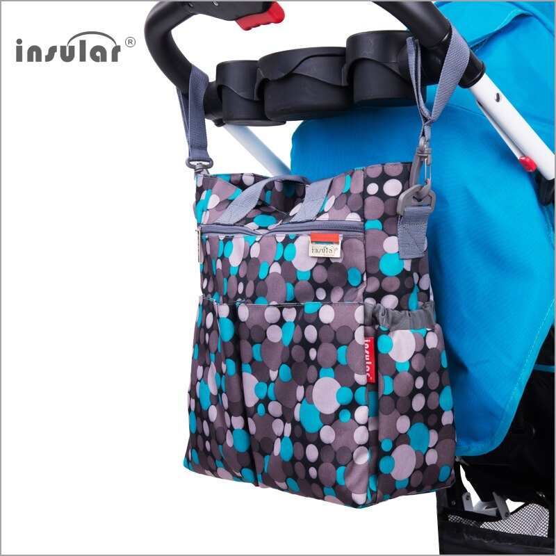 Sac à couches coloré Insular | Sacs de poussette à bretelles, sac à langer étanche pour maman, sacs fourre-tout multifonctions pour maman