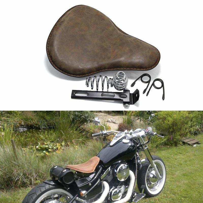 Motorcycle 13" Cushion Softail Spring Bracket Seat for Suzuki Yamaha Honda Bobber