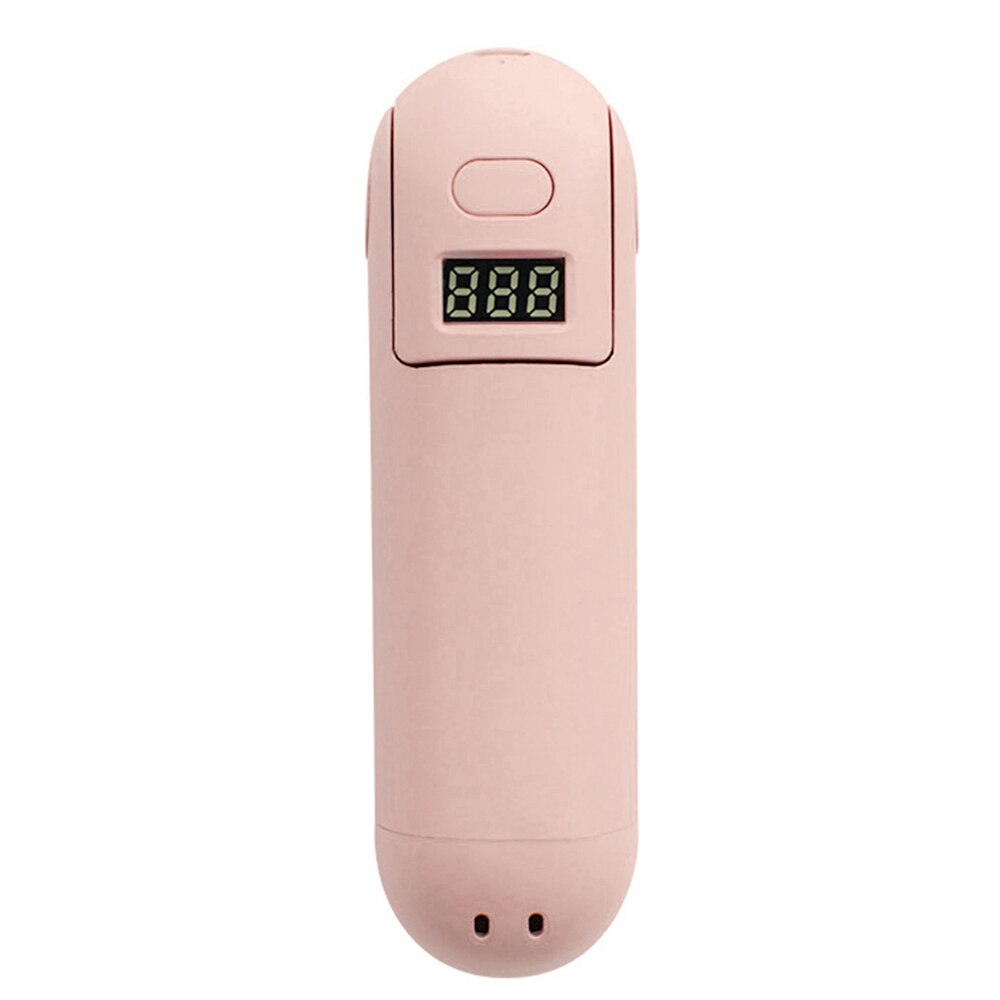Bærbare genopladelige blæsere led lys mini luftkøler håndholdt ventilator rejse udendørs hjemmekontor køle klimaanlæg: Lyserød
