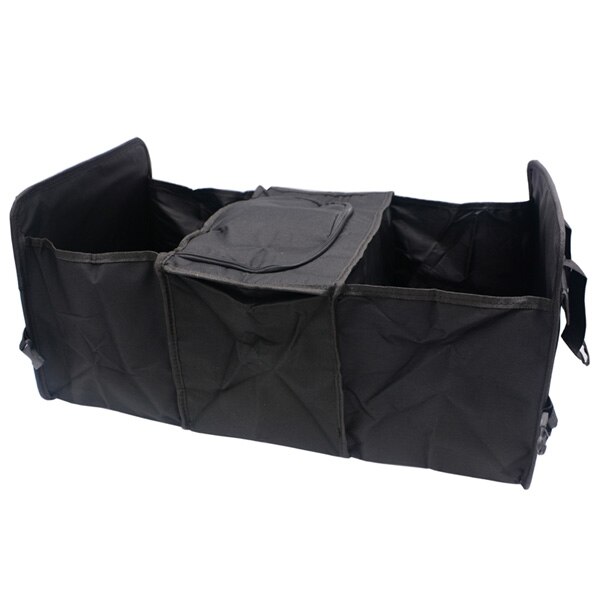 Auto Kofferbak Opbergtas Oxford Doek Vouwen Vrachtwagen Opbergdoos Kofferbak Tidy Bag Organizer Storage Box Met Isolatie Zak: Black