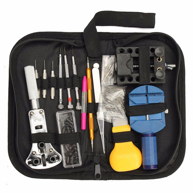144pcs Repair Table Tools Watch Tools Clock Repair Tool Kit Opener Link Pin Remover Set Spring Bar Watchmaker Tools: Default Title