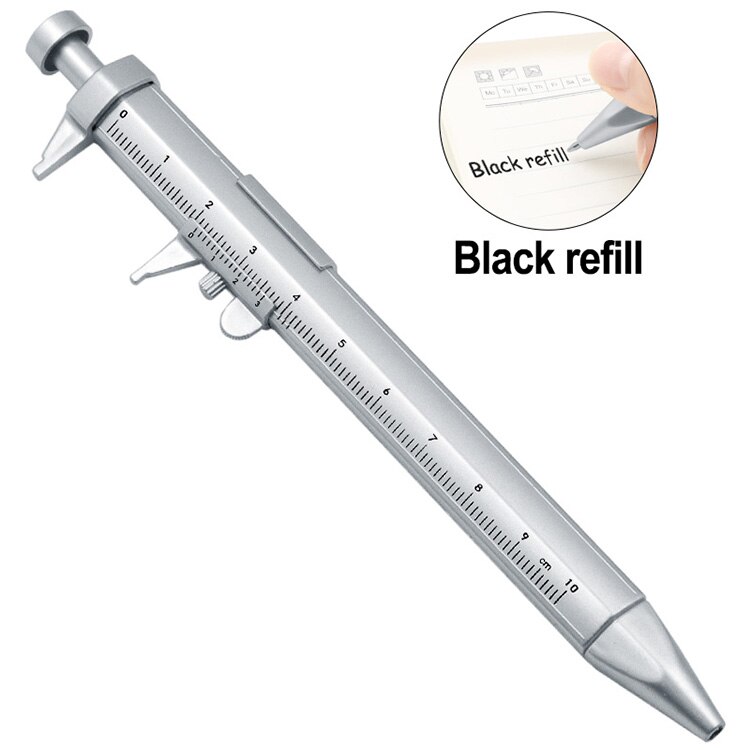 Caliper Ballpoint Pen Precision Dial Ball-Point Plastic Vernier Accessories Metric Gauge Shock-Proof Vernier Caliper Pen: Black