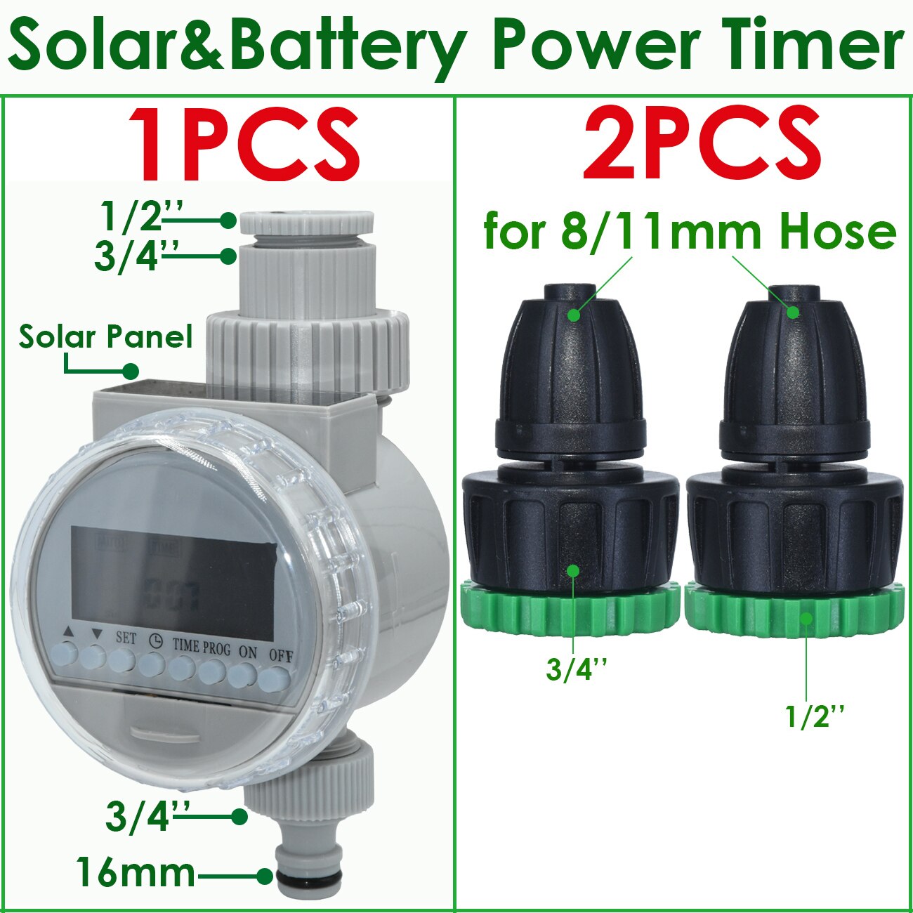 KESLA Garden Solar Battery Powered Watering Timer Drip Irrigation Greenhouse Electronic Automatic Irrigator Controller System: Blue