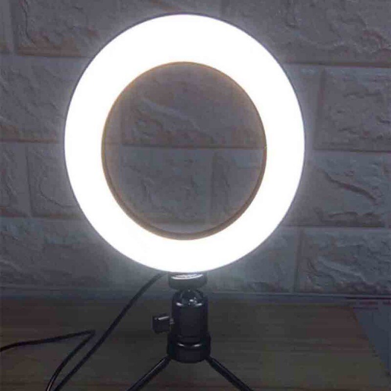 6 Inch led ring light photo ring lamp adjustable 3200-5600 K photographic self-timer video tape mini tripod USB plug