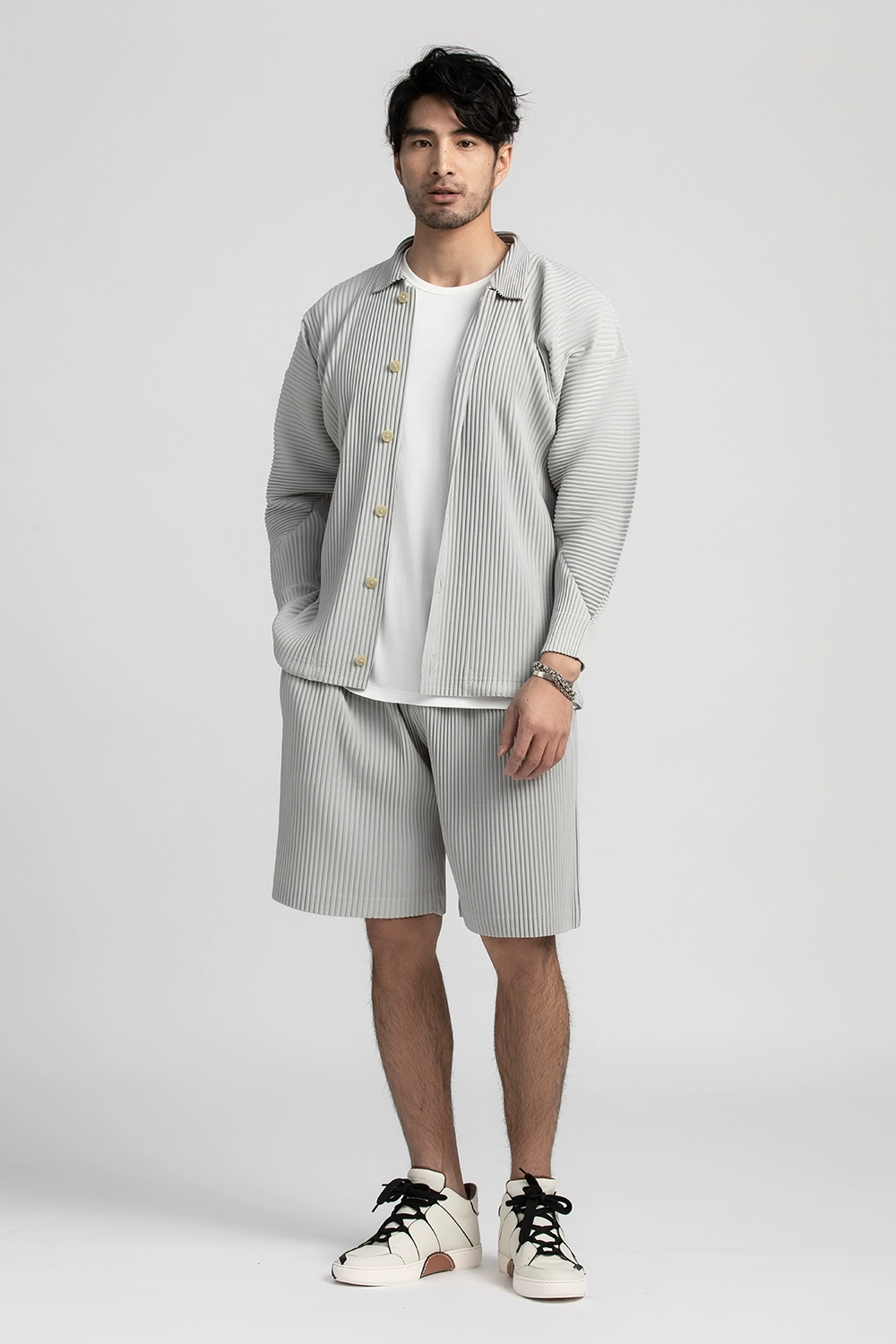 Miyake plisserade shorts för herrkläder lösa casual shorts sommarkläder för män gym sport shorts herrbyxor med dragsko