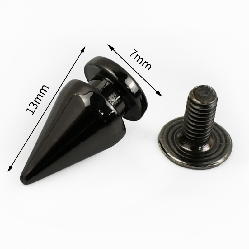 5/10/20 Stuks Metalen Kegel Studs Klinknagels Handtas Kledingstuk Punk Nagels Schoenen Portemonnee Schroef Knoppen Diy lederen Craft Hardware Accessoires: 7# / Transparant