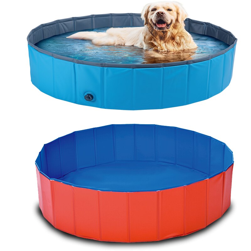 PVC Foldable Pet Dog Cat Swimming Pool PVC Washing Pond Dog Tub Bed Dog Swimming House Bed Summer Pool