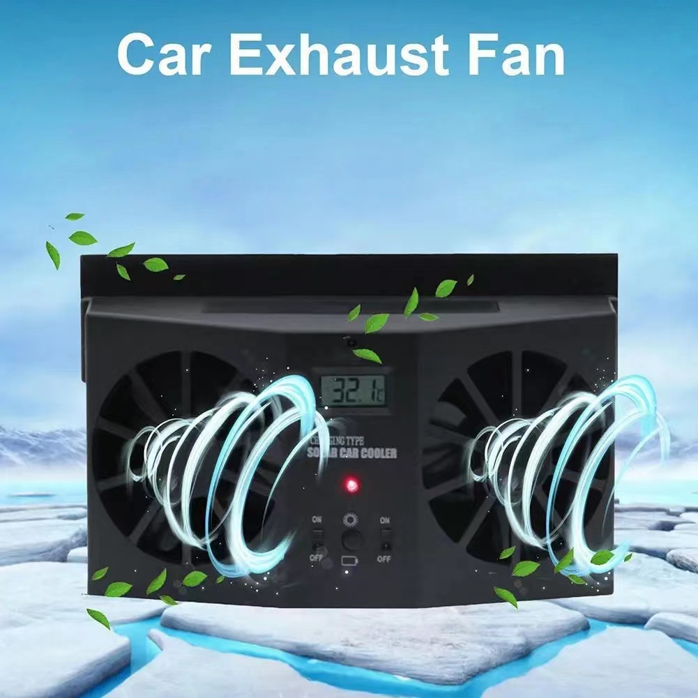 12V Auto Lüftungs Ventilator Solar- Sonne Energie Fenster Auto Ventilator Kühler Luftkühler Entlüftung gummi ohne Batterie
