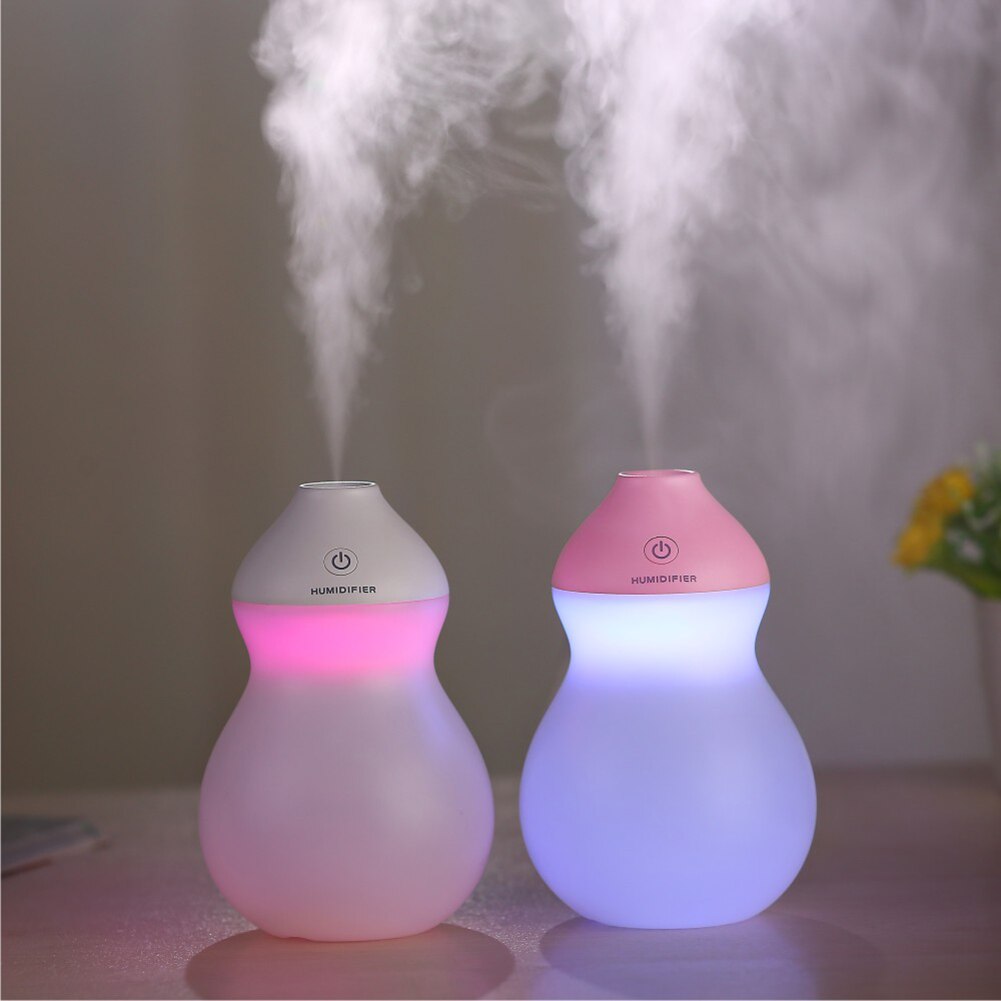 Luchtbevochtiger Aroma Diffuser Cool Mist Maker Fogger Kalebas Vormige Luchtbevochtiger Ultrasone Met Led Nachtlampje Luchtreiniger