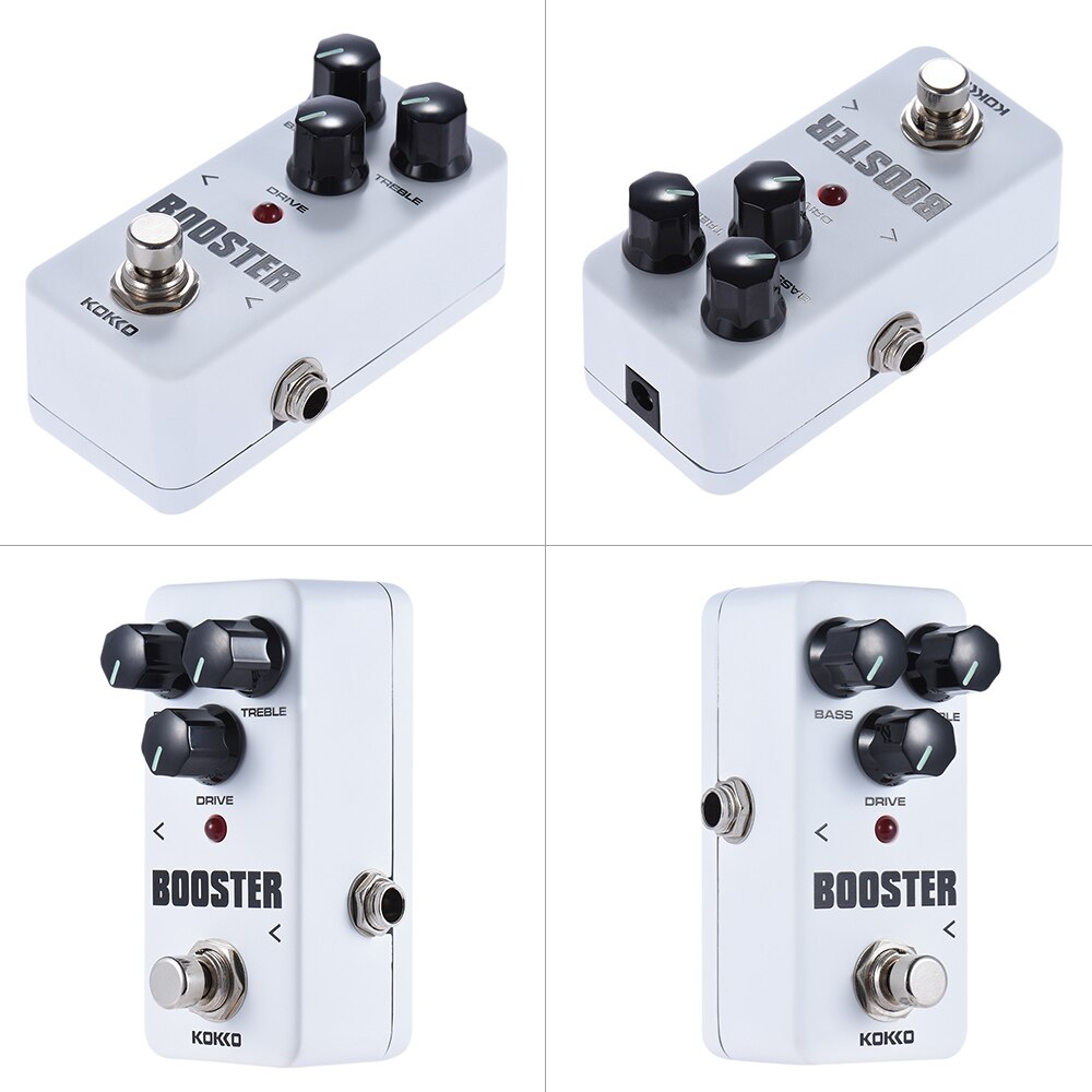 KOKKO Guitarra efecto Pedal Guitarra Mini Overdrive Booster alta potencia tubo Guitarra dos segmentos EQ efecto dispositivo accesorios FBS-2