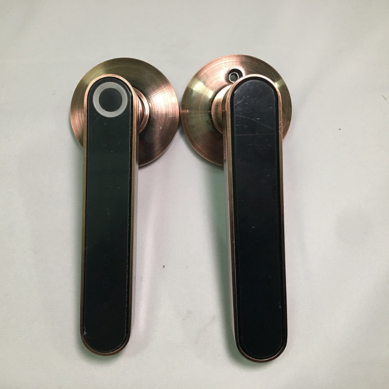 Smart Biometric fingerprint Door Lock Code Phone APP Bluetooth One time code Dynamic code Unlock log Wooden Door handle lock