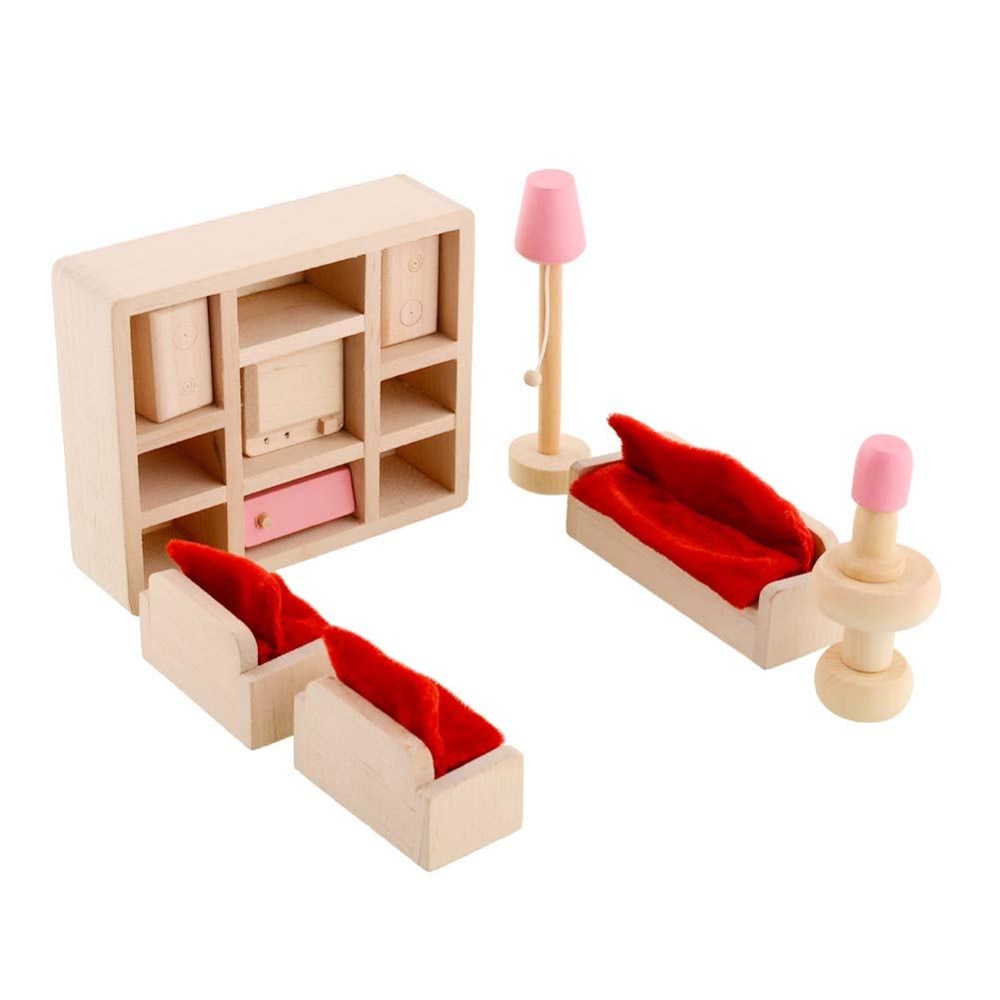 Giocattoli delicati in legno per mobili per case delle bambole Set in miniatura per bambini finta sale giochi accessori educativi per bambini