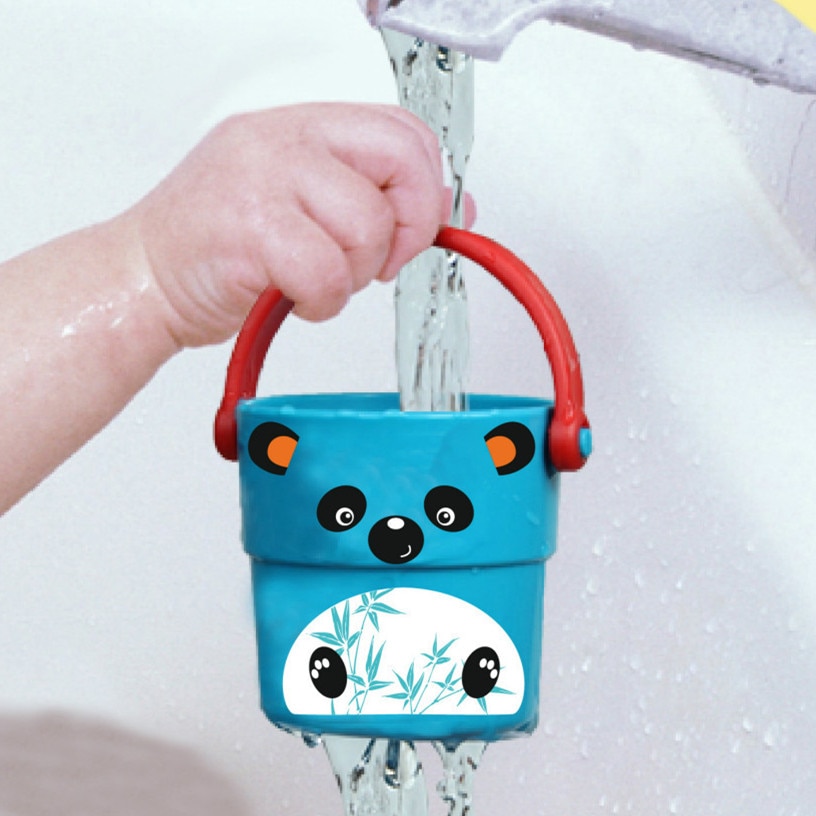Baby børn bruser bad legetøj hæld spand badevand sprøjteværktøj sød flow kop stil baby børns legetøj farve tilfældig