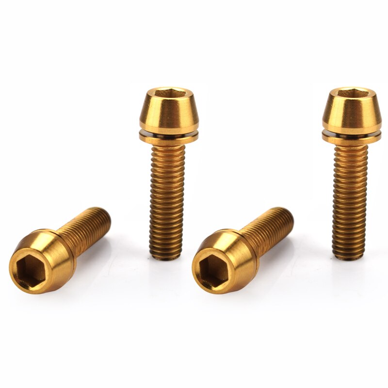 M6 * 20mm Ti śruba ze stopu tytanu z podkładką górski kierownica rowerowa szosowa wspornik rowerowy robić mostka rowerowego śrubin kolorowe śrubin 2 sztuk