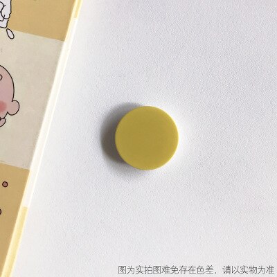 Universal Solid Color Round Airbag Bracket Expanding Stand Grip Mobile Phone Finger Holder For iPhone Samsung Huawei Support: Bright-yellow